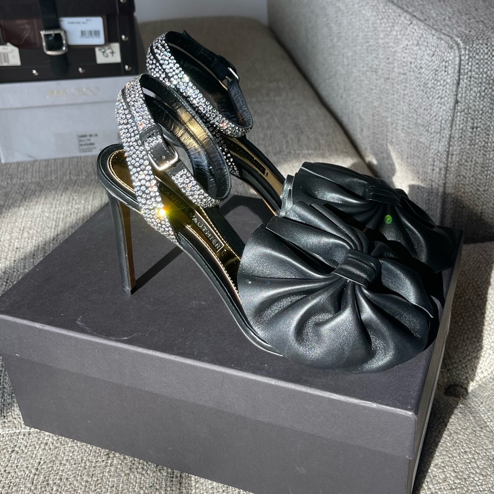 Alexandre Vauthier heeled leather, crystal sandals